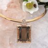 id573 Rauchquarz Anhaenger Zirkonia Collier vergoldet Gold Silber Rose Goldschmiede Mace breitformat